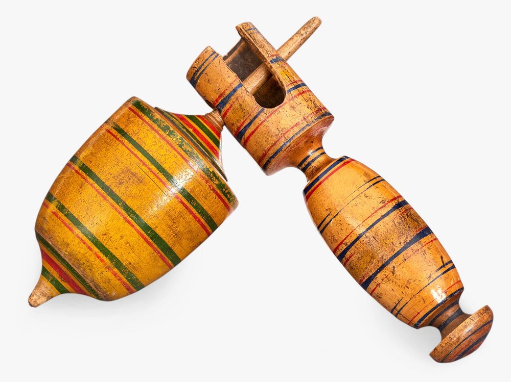 English Spinning Top and Handle—Toys & Play | Eames Institute