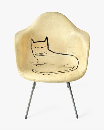 Fiberglass Armchair with Steinberg Cat