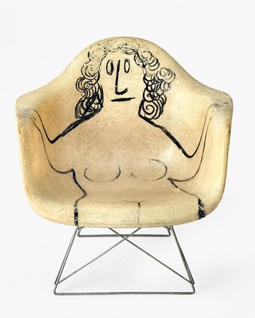Fiberglass Armchair with Steinberg Nude