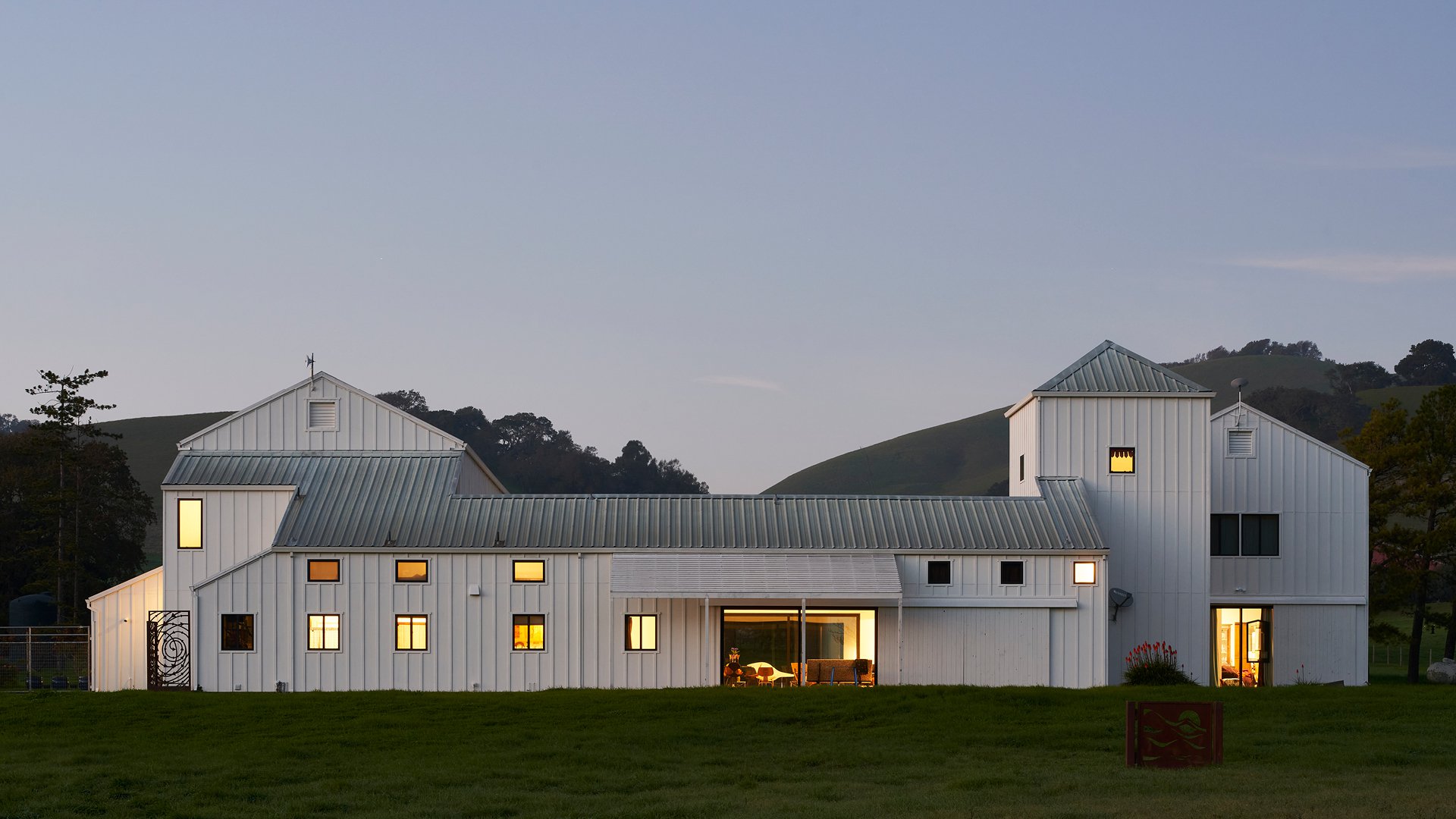 Exterior image of the Eames Ranch in Petaluma California, Kazam! Magazine.
