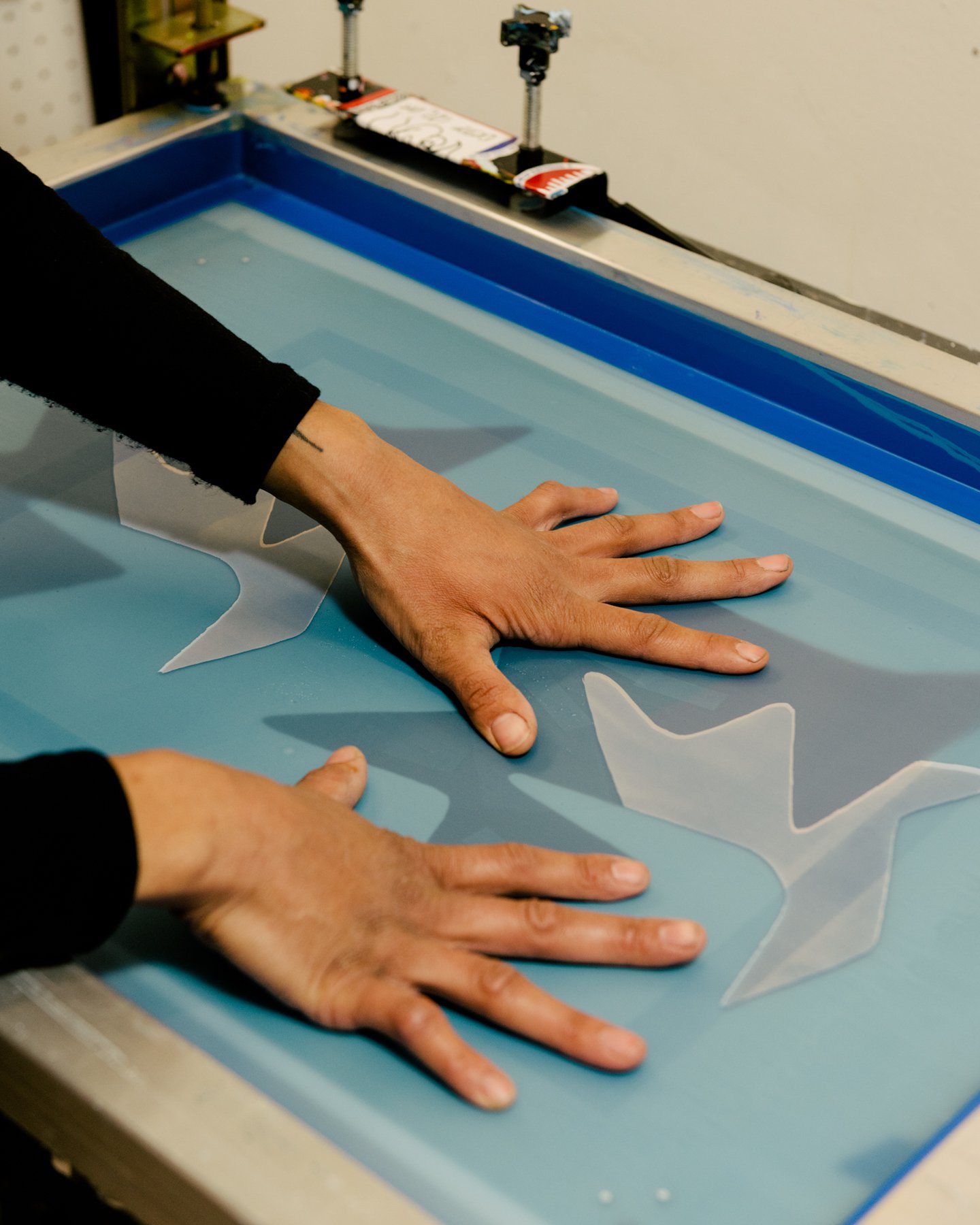 Leslie Diuguid, founder of Du-Good Press in Brooklyn, at work in her print shop.
