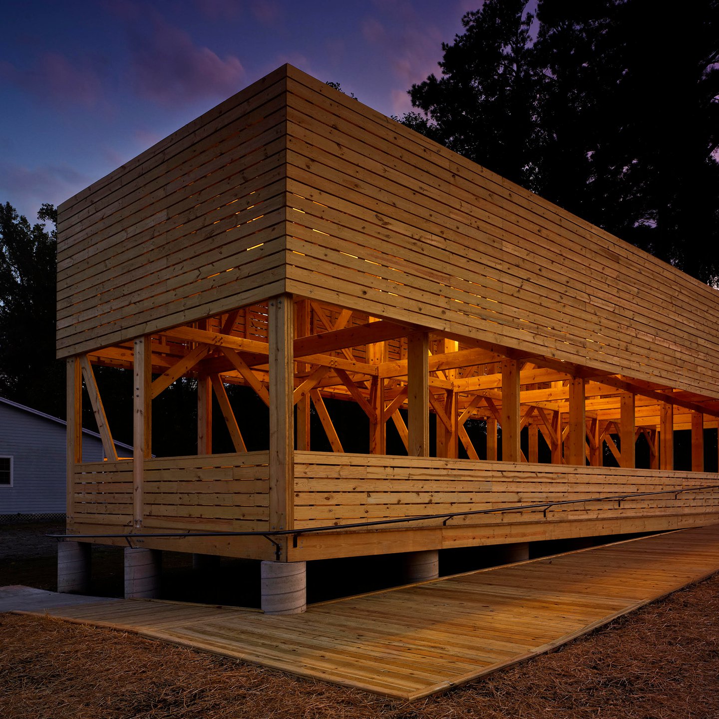 The Windsor Farmers Market pavilion was designed and built by Studio H students in Bertie County, NC.