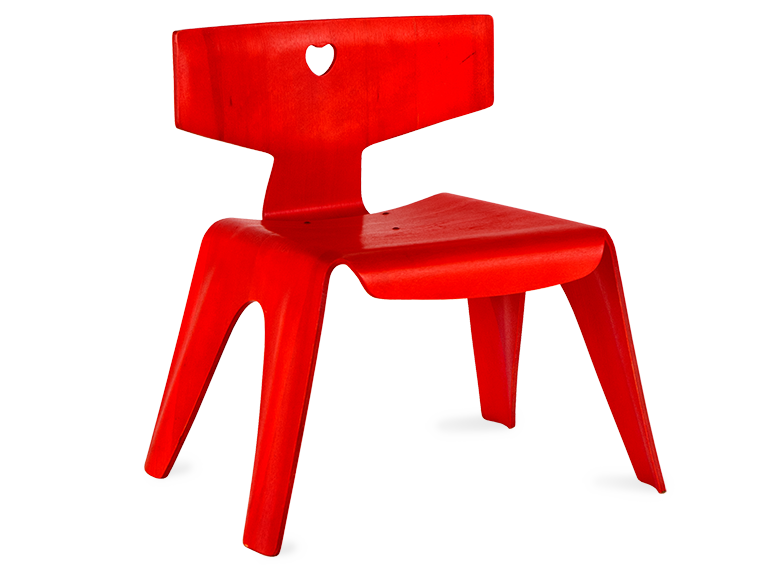 Eames child's chair in red