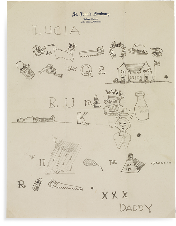 Rebus letter from Charles Eames to his daughter Lucia.