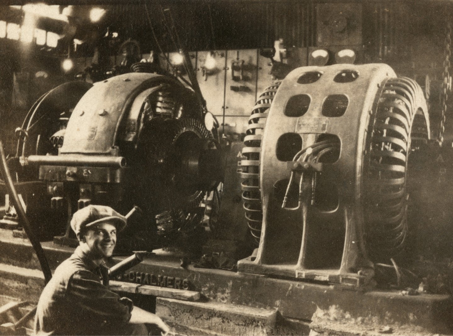Charles Eames at the Laclede Steel Company in St. Louis, where he worked to support his family.
